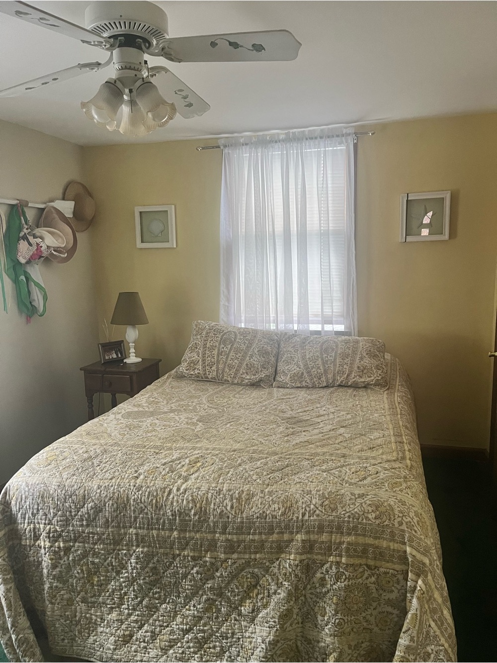 Paisley Quilted Bedspread in Beige - Neutral Home Bedding